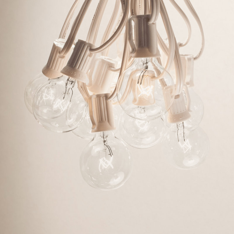 Guirlande de 50 lumières sphériques pour l'extérieur de 50 pi Alsip, Blanc