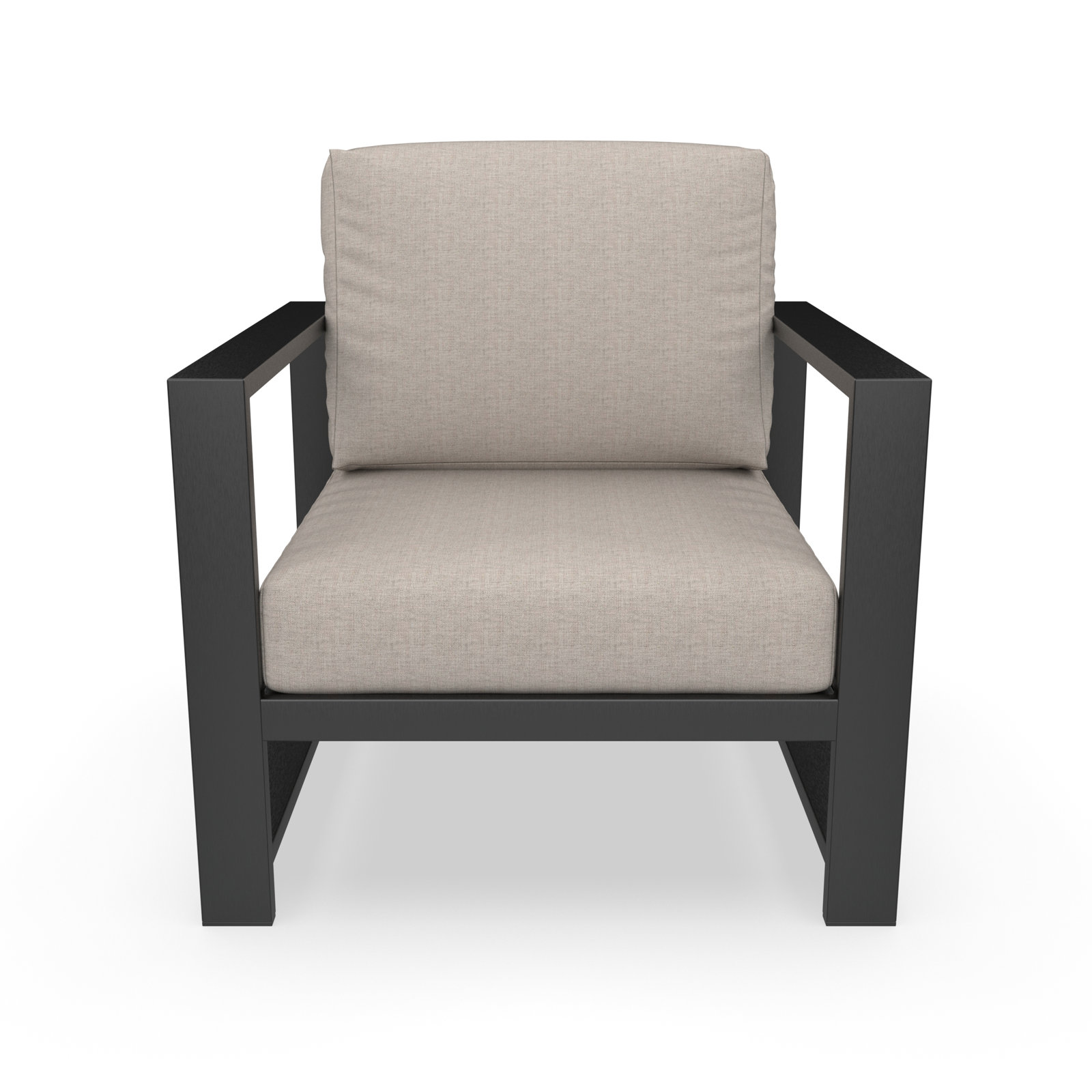 Dulcie Metal Outdoor Armchair with Sunbrella Cushions, Cast Silver Sunbrella®