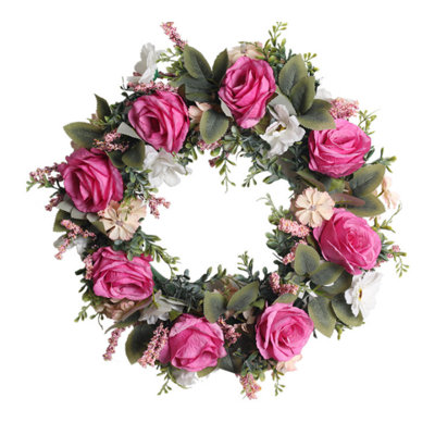Artificial eucalyptus wreath, fresh and natural design, a versatile decoration for your home, walls, and any space.