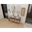 Meuble-lavabo 48 po avec lavabo d'art 2 en céramique et armoire latérale, 4 portes à fermeture douce, montage flottant, contreplaqué (emballage KD)-1800331618