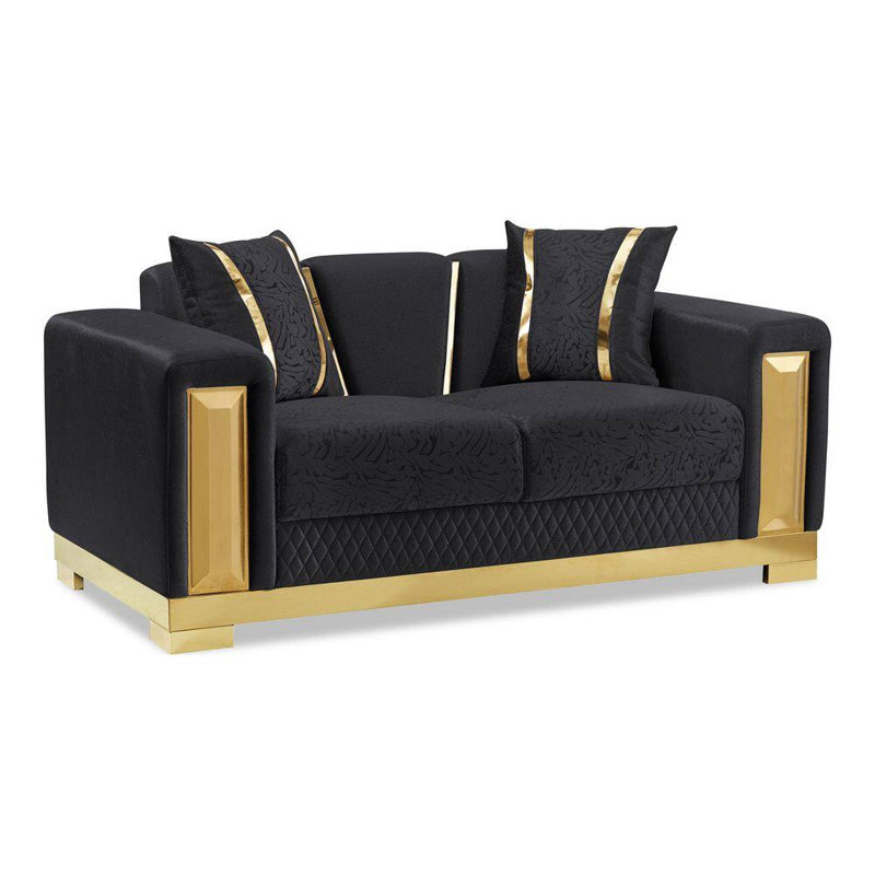 Causeuse Aalin, Noir