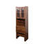 Poste de travail pliable en noyer - Armoire de bureau avec tablette et tiroir pour le rangement de bureau à domicile