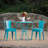 3-Piece Outdoor Bistro Set With Powder-Coated Iron Frame-1333932776