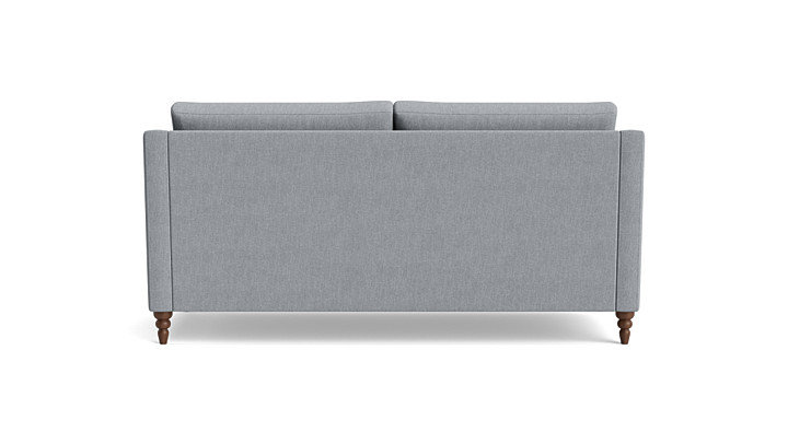 Vera Loveseat (70"), Walnut Finish (Turned), Performance Weave - Zinc