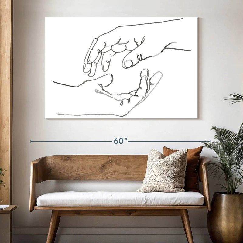 Alcaraz Gestures in Hand I, 34" H x 51" W
