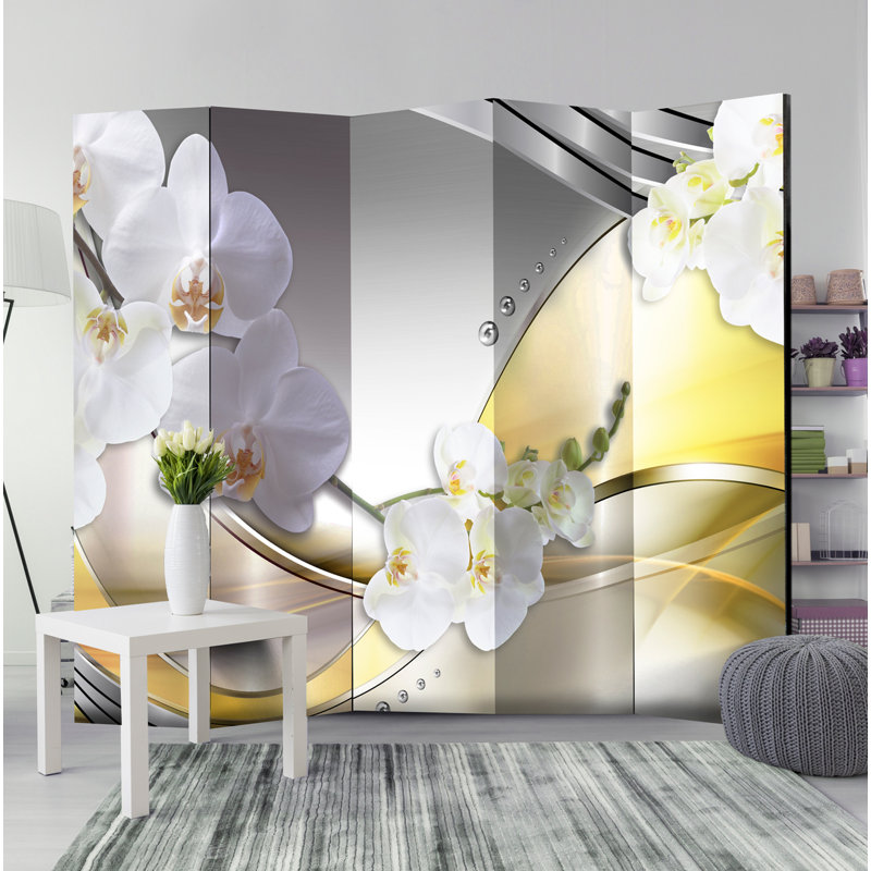 Solid Wood Folding Room Divider, 5