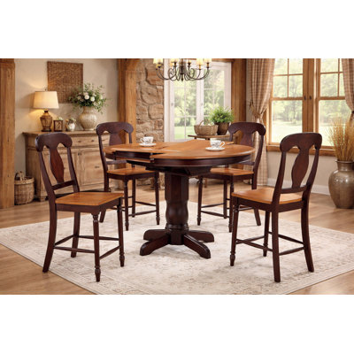 Micanopy Solid Wood Top Pedestal Dining Set