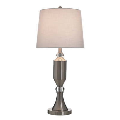 Steel Table Lamp - Brushed Steel