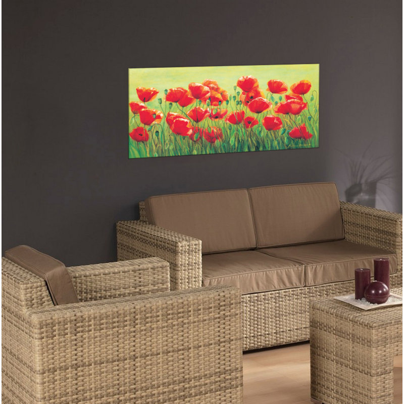 Klatschmohnwiese by Bernhardt - Picture Frame Rectangle Print on MDF