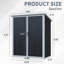 Remise de rangement extérieure 5 pi x 3 pi, armoire en résine imperméable noire, portes verrouillables, protégée, idéale pour les vélos et les outils de jardin, armoire avec étapes d'installation simple, protection, outils de masse pour l'extérieur