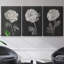 Fleurs noires et blanches I 3 pièces-97758190-97758184