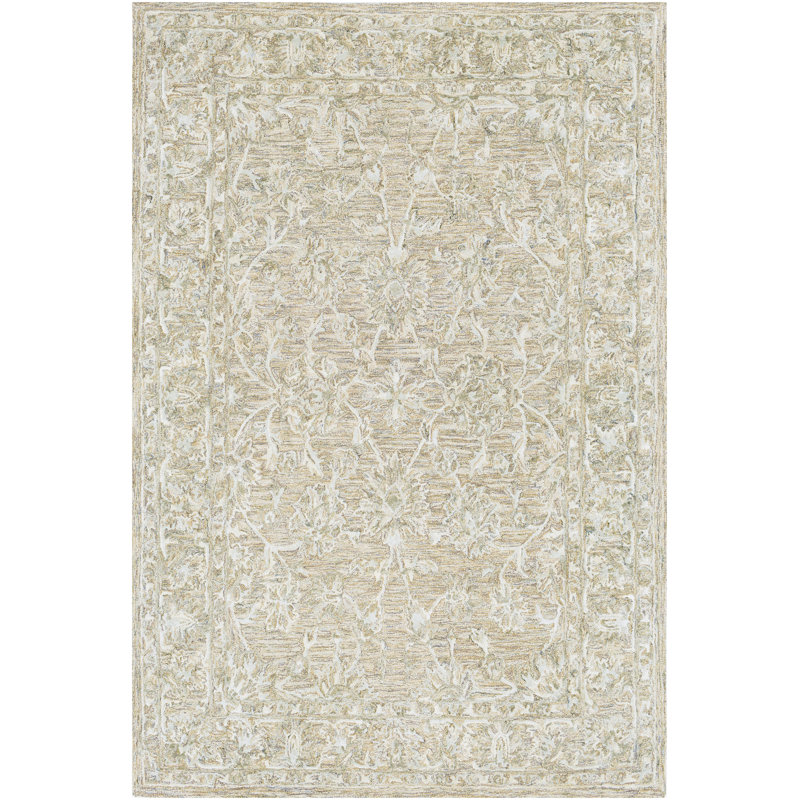 Tapis brun clair touffeté à la main Cait, Rectangle 5 pi x 7 pi 6 po