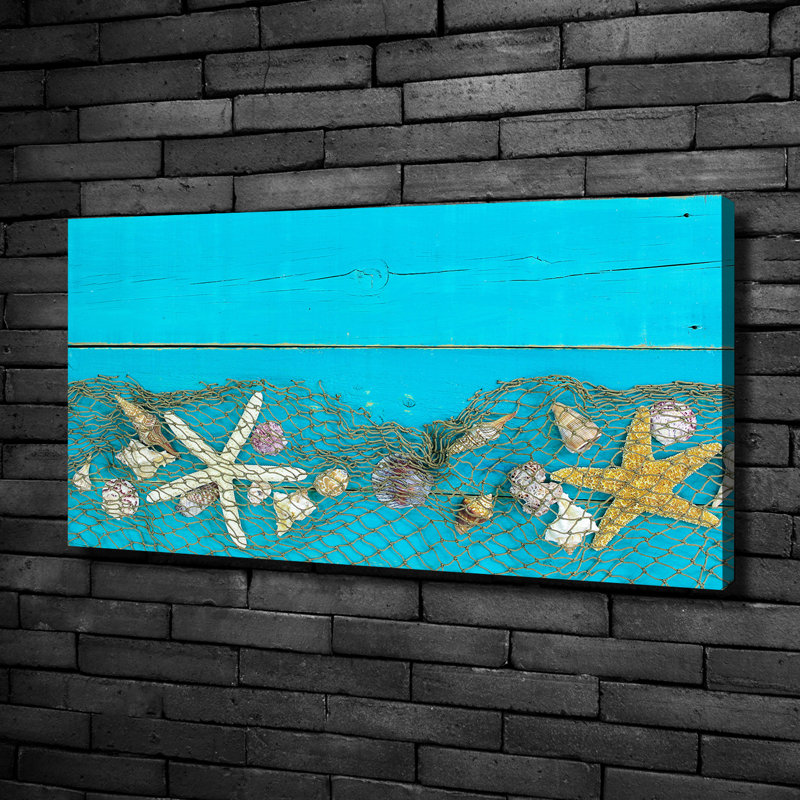 Starfish And Shells - Wrapped Canvas Print