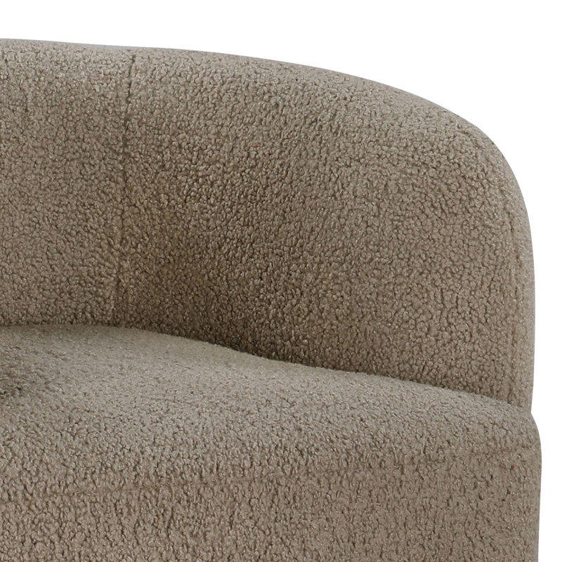 Fauteuil d'appoint Kendricks, Noir, noir, noir, noir, Tissu brun
