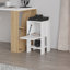 Atharv Bedside Table with Drop-Door Storage and Open Shelf for Versatile Living-36035518