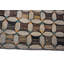 Brown Late 19th century Antique Geometric Folk Art Design American Hooked Rug