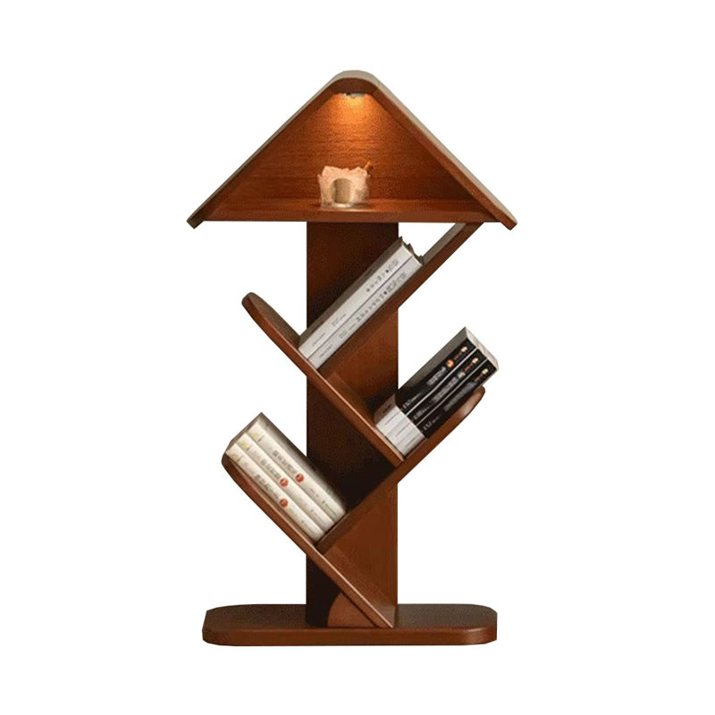 Bibliothèque standard en bois massif noyer moderne, (4 tablettes) H 37,8 po x l 21,81 po x P 9,06 po