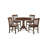 5 Piece Dinette Set for 4 Includes a Round Dining Room Table with Dropleaf and 4 Kitchen Dining Chairs, 42x42 Inch, Black-1978593445-1996240229-1938572641