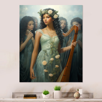 «Classical Music Harp Performance» - musique, art mural en métal
