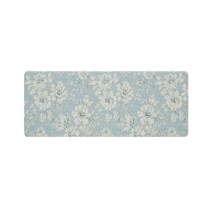 Laura Ashley Blue PVC Anti-Fatigue Comfort Mat 60" x 17.5"