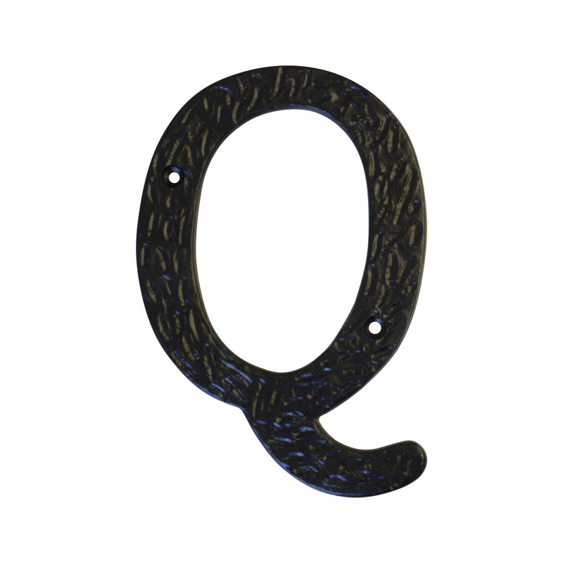 6'' H Metal House Letter, Q