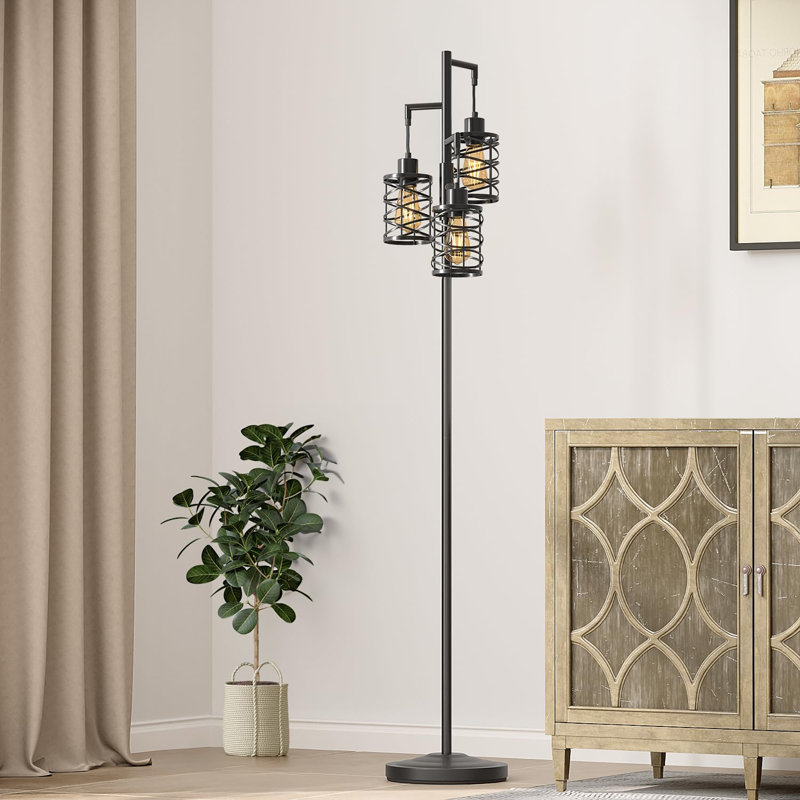 68" Industrial Standing Floor Lamp
