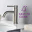 Robinet de salle de bain monotrou raffiné, robinet de lavabo à poignée unique avec bec courbé et commande d'eau chaude/froide-63519076
