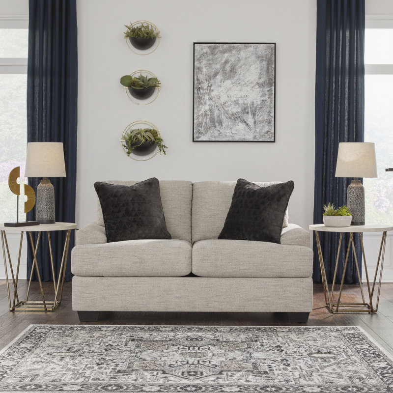 63" Chenille Pillow Top Arm Loveseat