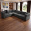 Canapé modulaire en L 115,3 po avec lit escamotable Chesterfield-133597852