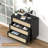 Claymore 3-Drawer Dresser Drawer Chest of Dresser Wood Rattan Dresser for bedroom-694588794