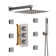 Revitalize 12 Inch Luxury Thermostatic Complete Shower System with Rough-in Valve