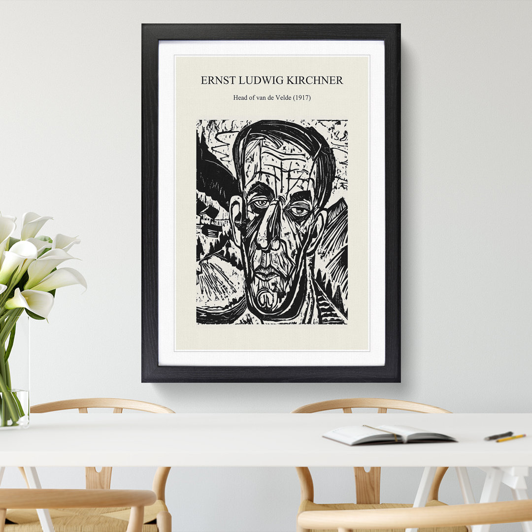 Head of Van De Velde by Ernst Ludwig Kirchner - Picture Frame Painting