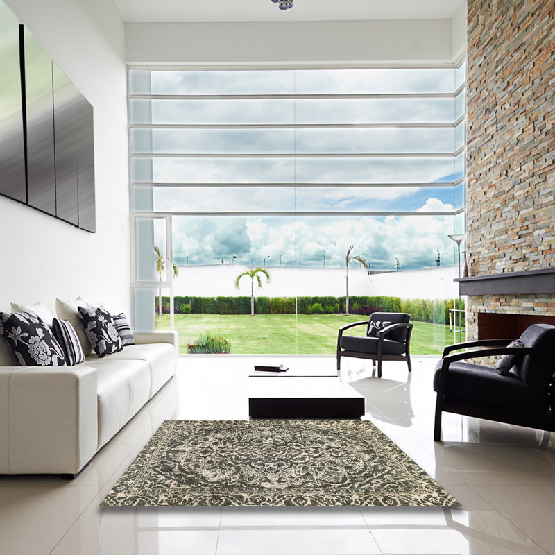 Tapis abstrait moderne 1272, Carré 7 pi