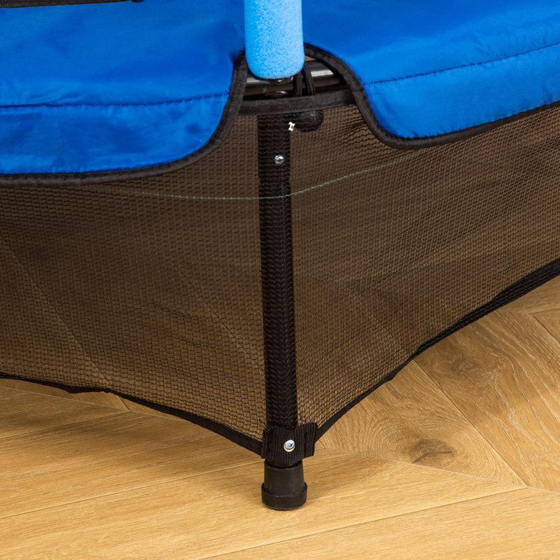 150 Cm Garden Trampoline With Safety Net, Blue