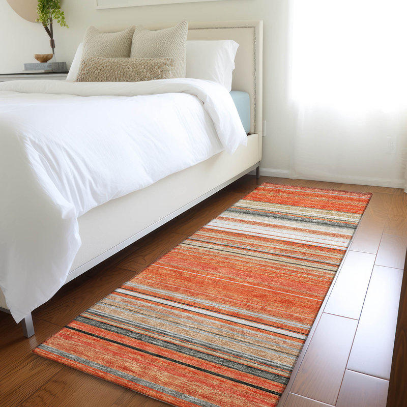 Tapis corail Prisco lavable à la machine de qualité supérieure, Tapis de couloir 2 pi 3 po x 7 pi 6 po