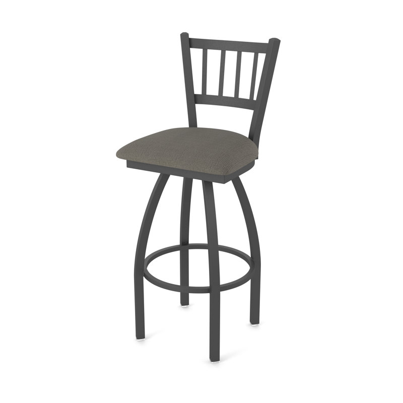 Tabouret pivotant 810 Contessa, Étain, Tissu - graphique calice, Tabouret de bar (siège d'une hauteur de 30 po)