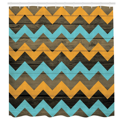 Chevron / Zig Zag Shower Curtain -  Ambesonne, sc_272446_extralong