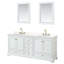 Meuble-lavabo double autoportant Deborah avec plateau en quartz-98162213-98162214-98170084