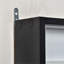 Vitrine à 5 niveaux, vitrine en verre avec 2 portes et tablettes réglables, fixation murale, noir, blanc