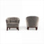 Fauteuil d'appoint rembourré de luxe, siège simple capitonné en tissu gris doux