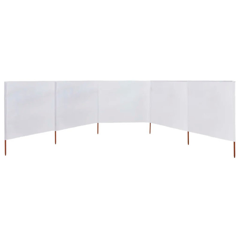 Braud Wood Folding Room Divider, Sand White, 150cm H x 600cm W