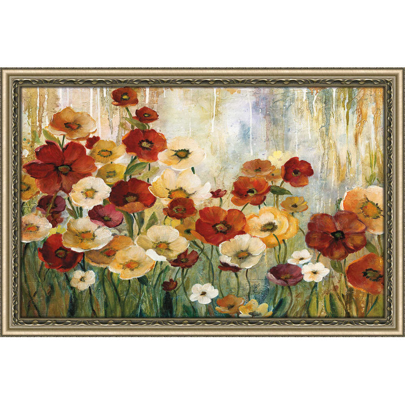 «Garden View», reproduction de peinture à l'huile encadrée, H 35,5 po x l 51,5 po x P 0,75 po