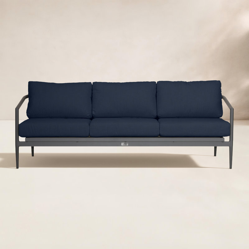 Delaine Sofa - Slate/Pebble Gray, Spectrum Indigo Sunbrella®, Slate