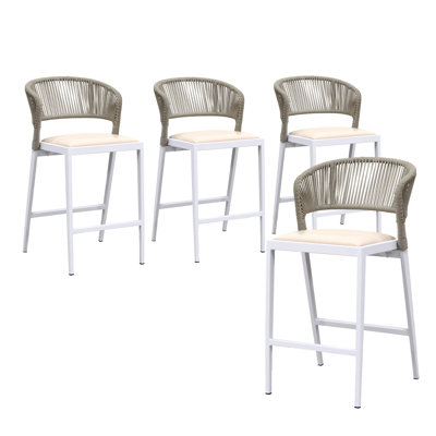 Brasia Polyethylene (PE) Wicker Outdoor Stool with Cushion