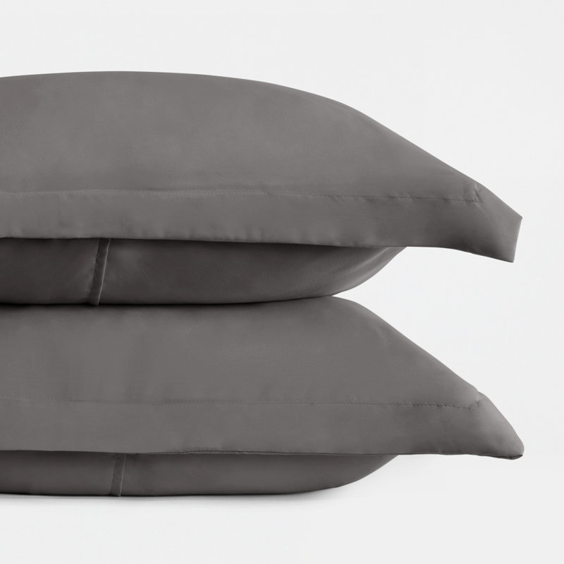 Pillow Shams 2-Pack Microfiber Ultra Soft Bedding, Gray, Standard