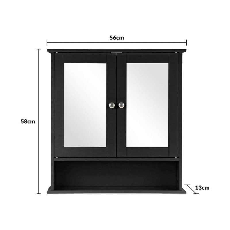 Bathroom Cabinet, Matte Black