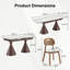 Ensemble de table de salle à manger extensible 55 "à 79" avec chaises en cuir PU Dominick-130812485-130812487-130812492