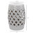 Outsunny 13" X 18" Ceramic Garden Stool With Woven Lattice Design & Glazed Strong Materials Decorative End Table-2007724913