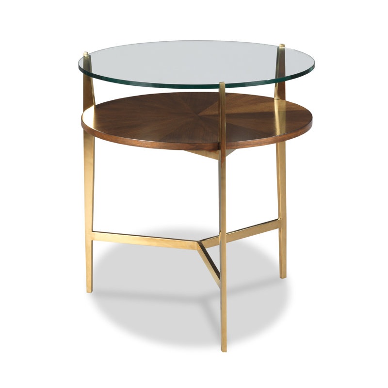 La Scala Glass Top End Table