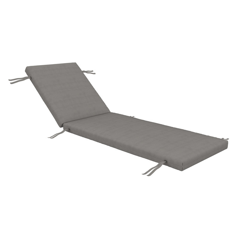 Lani Sunbrella® Outdoor Chaise Lounge Cushion, 24" W x 73" D, Sunbrella Bliss Smoke